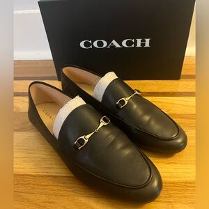 Coach Haley Black Leather Loafer, Size 10